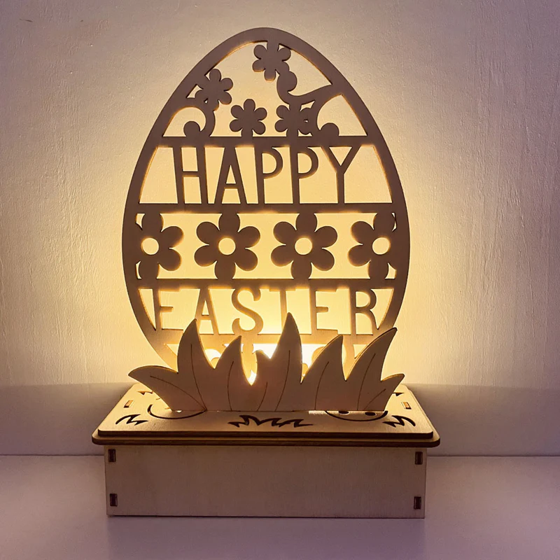 Houten doe-het-zelf-ornament in eivorm - Image 5