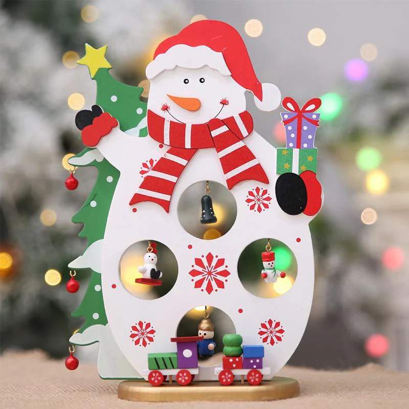 Houten kerstdecoratie met mini hangers - Image 3