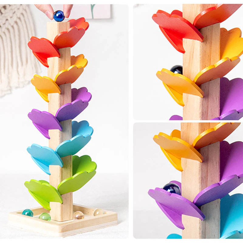 Houten Rainbow Musical boom Lopende bal speelgoed - Image 5