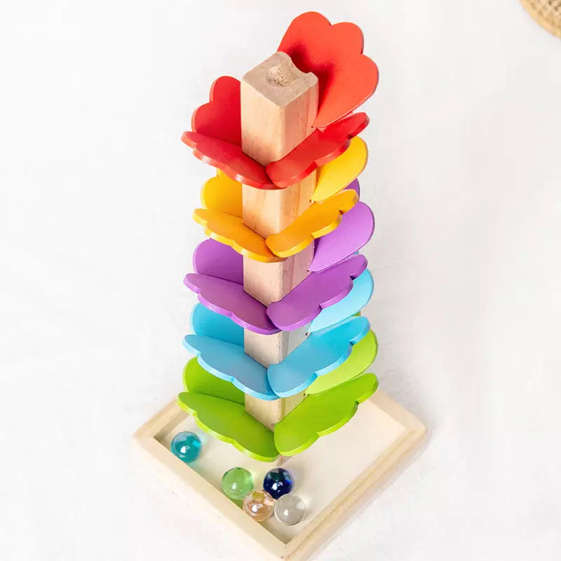 Houten Rainbow Musical boom Lopende bal speelgoed - Image 6