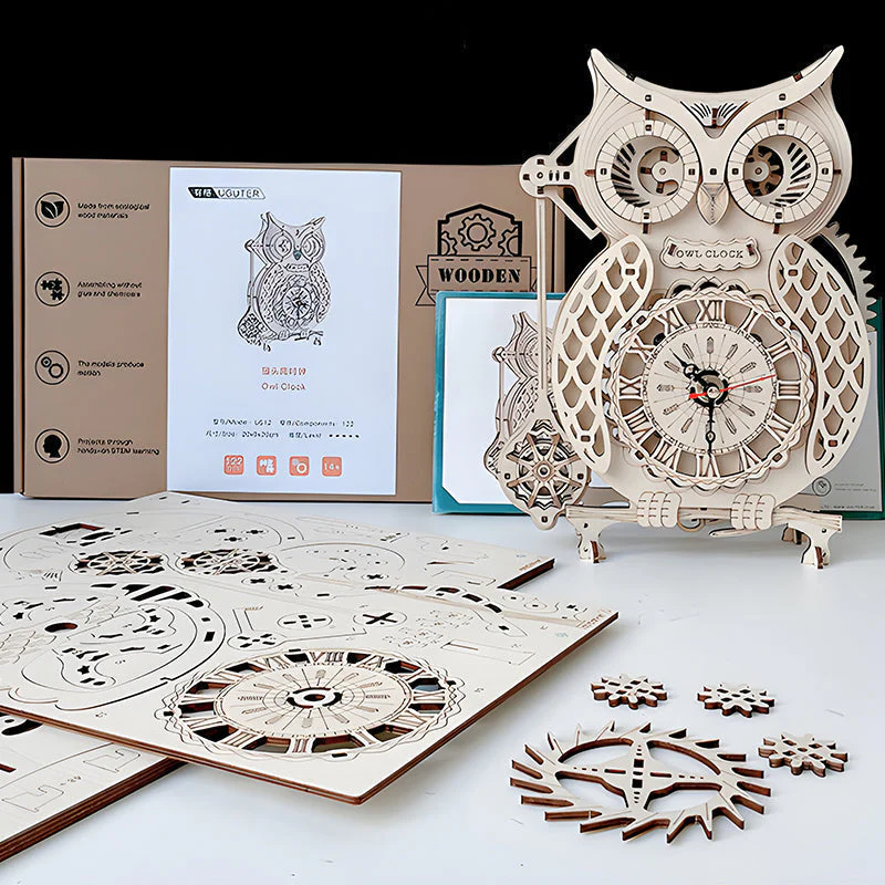 Houten Uil-puzzelset - Image 3