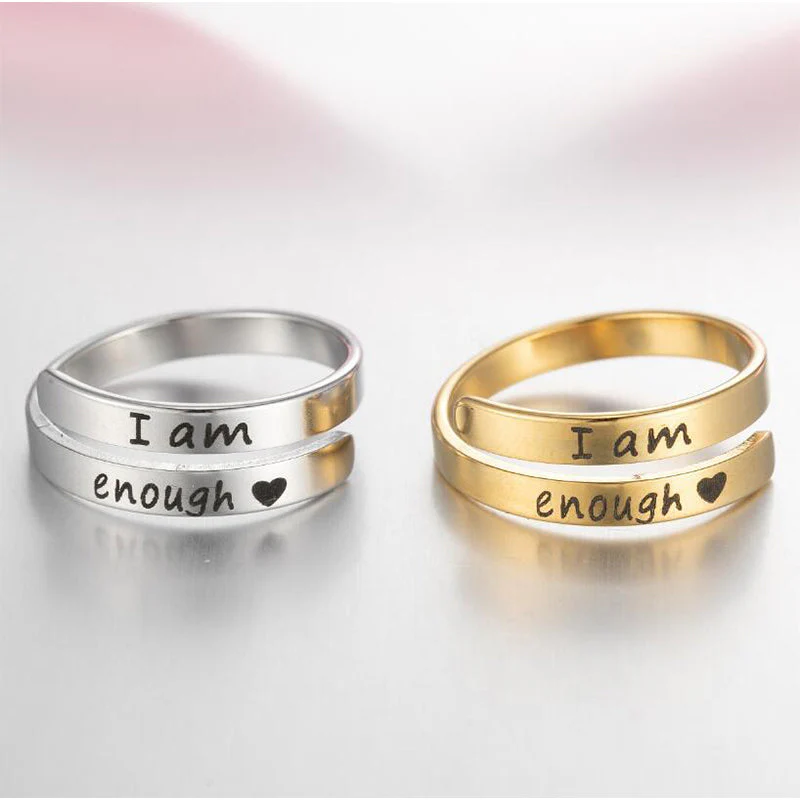 'IK BEN GENOEG' RING | 1+1 GRATIS