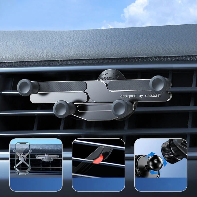 Invisible Rotatable Air Vent Mount Car Phone Holder - Image 6
