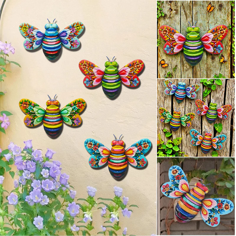Iron Bee Art Sculpture Hangende wanddecoraties voor de tuin - Image 15