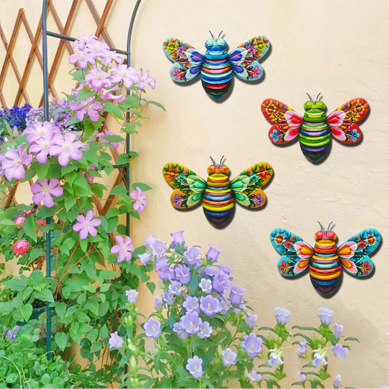 Iron Bee Art Sculpture Hangende wanddecoraties voor de tuin - Image 4