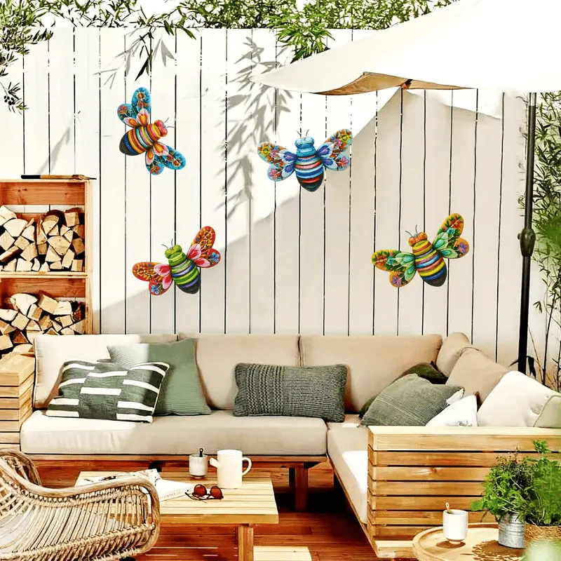 Iron Bee Art Sculpture Hangende wanddecoraties voor de tuin - Image 6