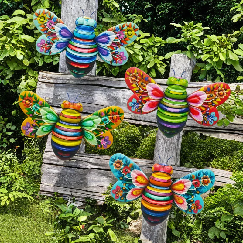 Iron Bee Art Sculpture Hangende wanddecoraties voor de tuin - Image 9