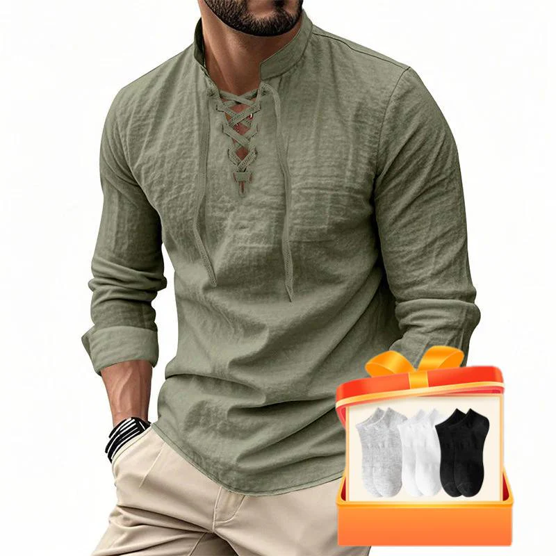 Jasper — Ademend Katoenmix Shirt met Verstelbare Halslijn - Image 29