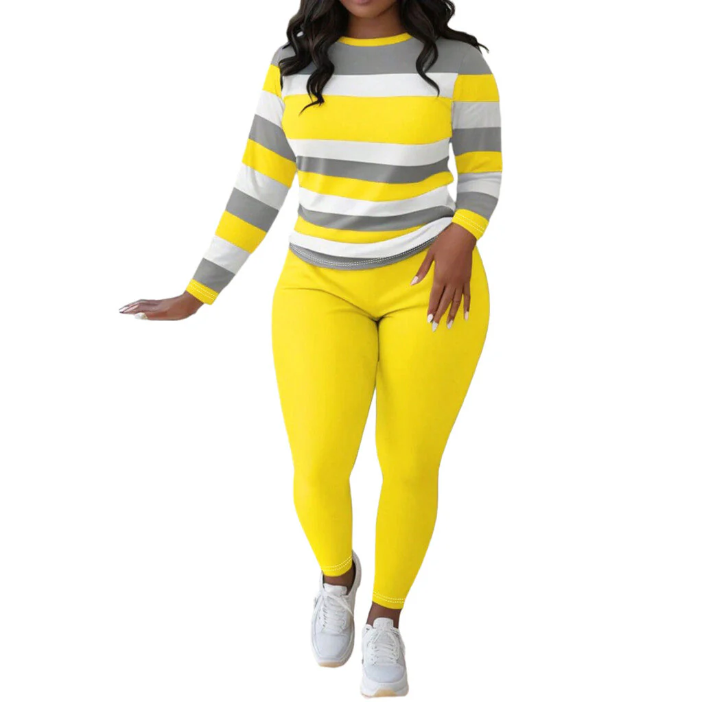 Jhon – Dames set met gestreepte top en broek met hoge taille - Image 12