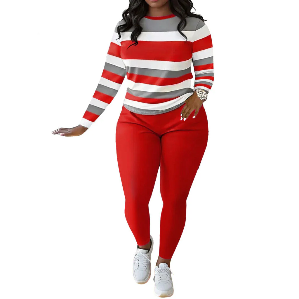 Jhon – Dames set met gestreepte top en broek met hoge taille - Image 17