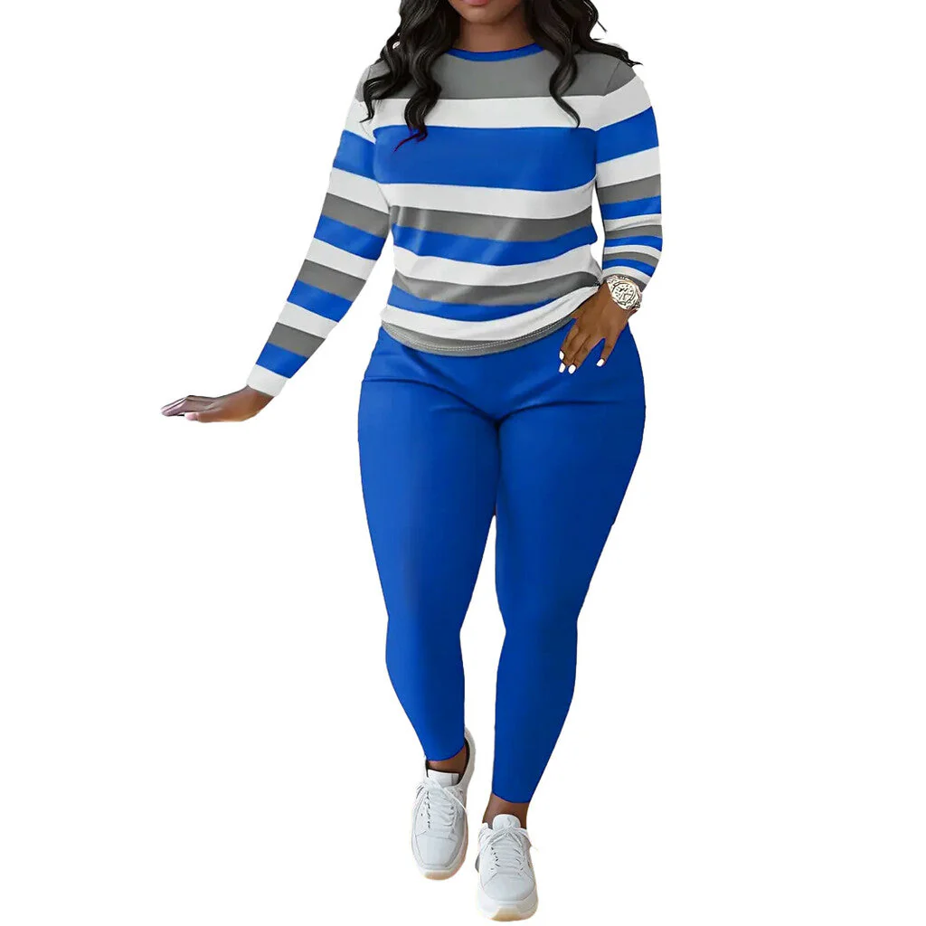 Jhon – Dames set met gestreepte top en broek met hoge taille - Image 18