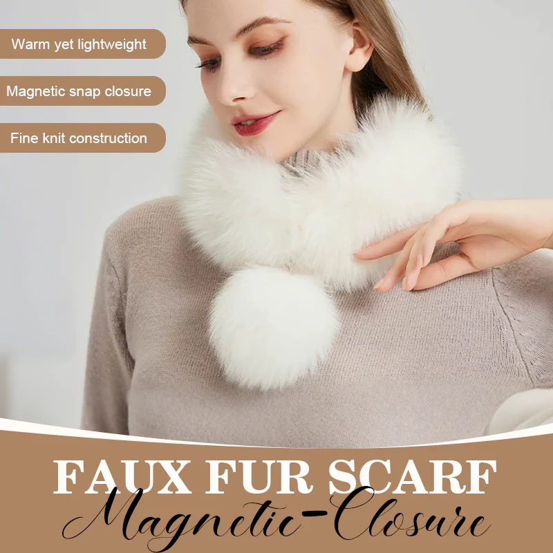 Juliette 70-90 cm — Nekwarmer van nepbont met magnetische sluiting