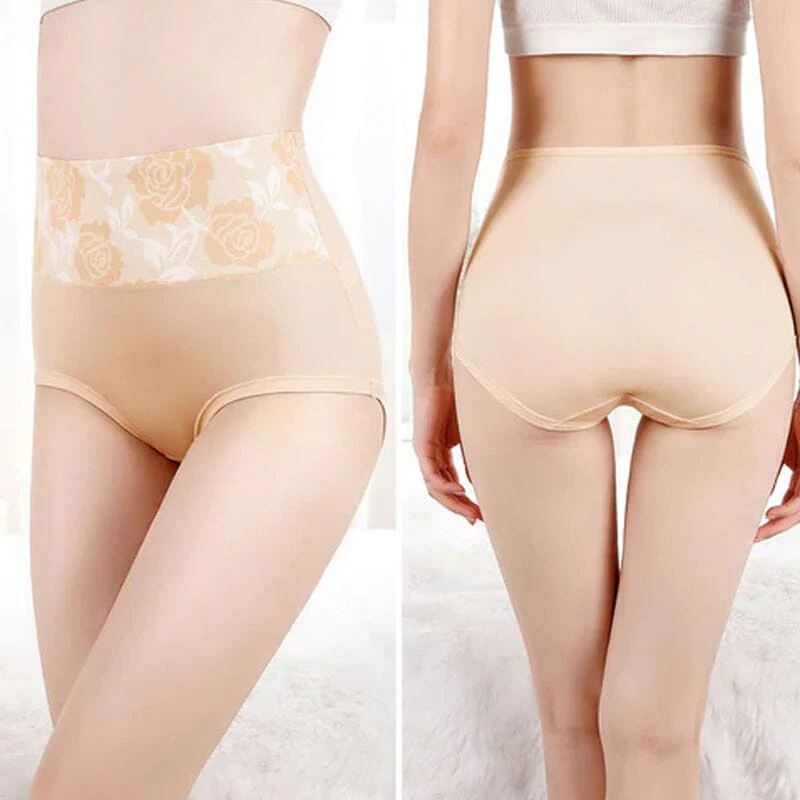 Katoenen slip met hoge taille en bloemenpatroon | 1+2 GRATIS - Image 6