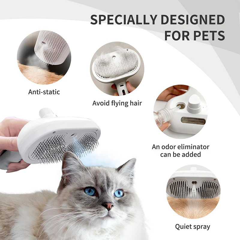 Kattenborstel Met Sprayfunctie - Gezonde Vacht & Minder Losse Haren - Image 4
