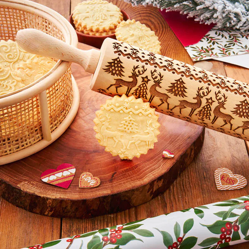 Kerst houten deegrollers - Image 3