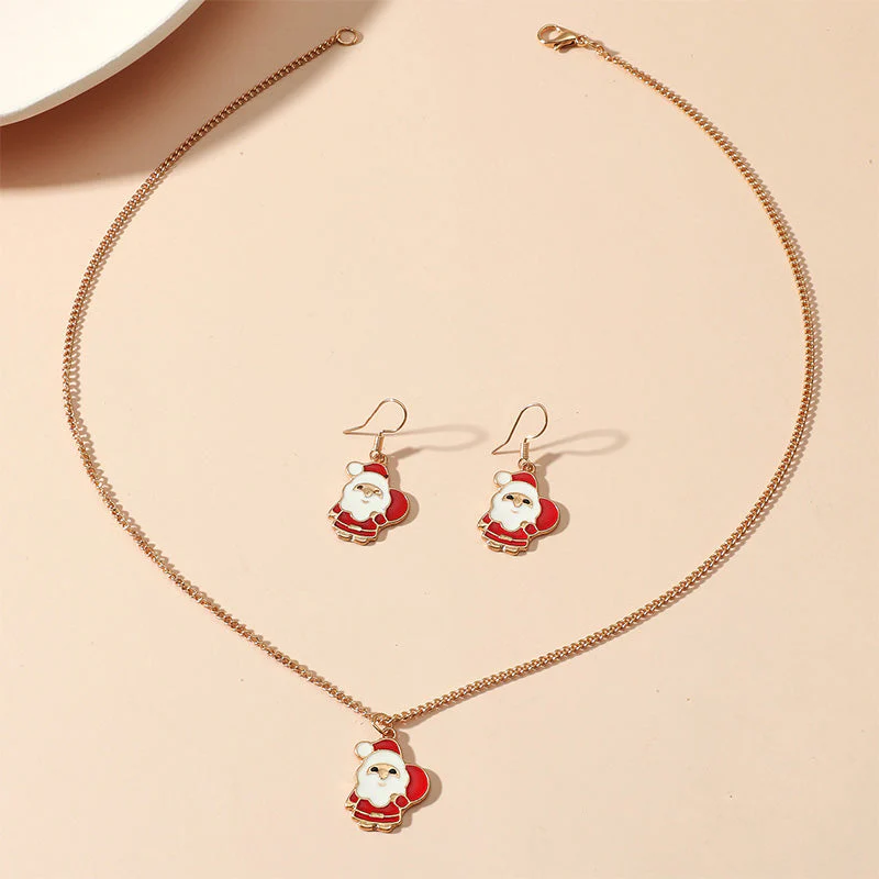 Kerstmis epoxy oorbel ketting sets - Image 6