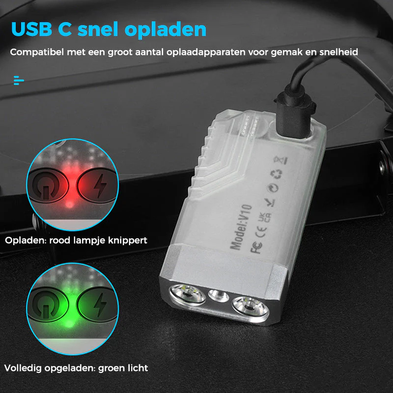 Kleine krachtige EDC-zaklamp met rood UV-blauw licht - Image 13