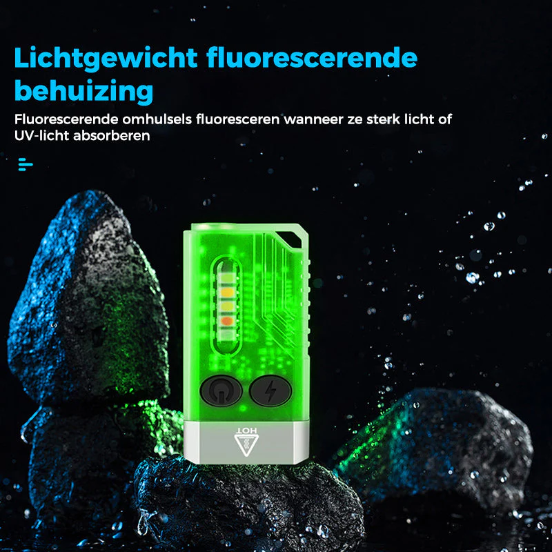 Kleine krachtige EDC-zaklamp met rood UV-blauw licht - Image 6