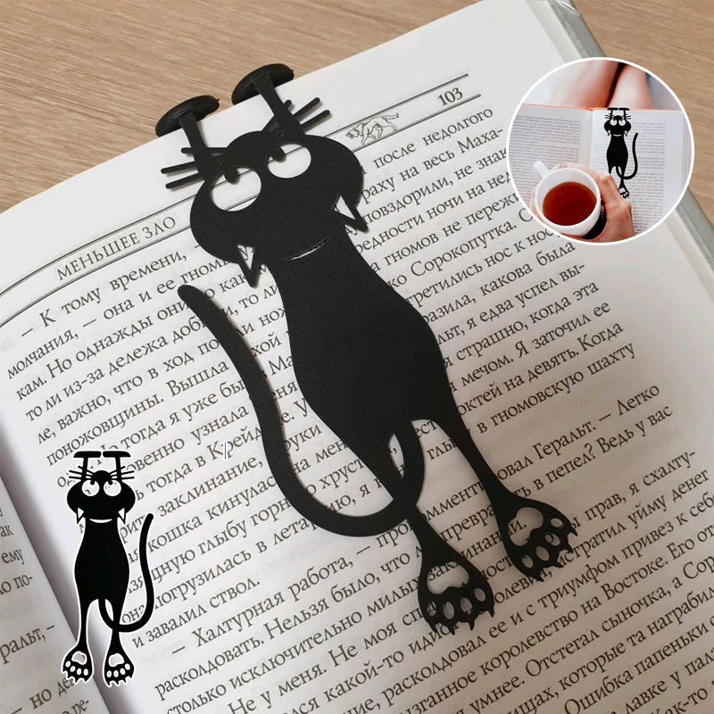Knipsel zwarte kitten bladwijzer - Image 10