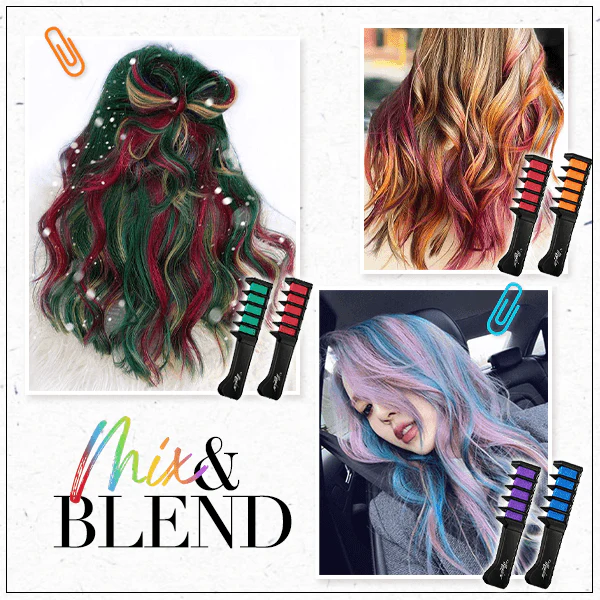 Kolocomb Tijdelijke Haarkleurkam (Set van 10 kleuren) | 50% KORTING - Image 4