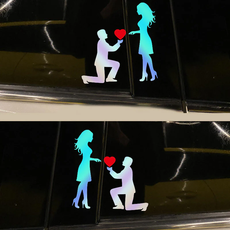 Koppelstickers Autosticker: Romantische Huwelijksaanzoekdecoratie - Image 2