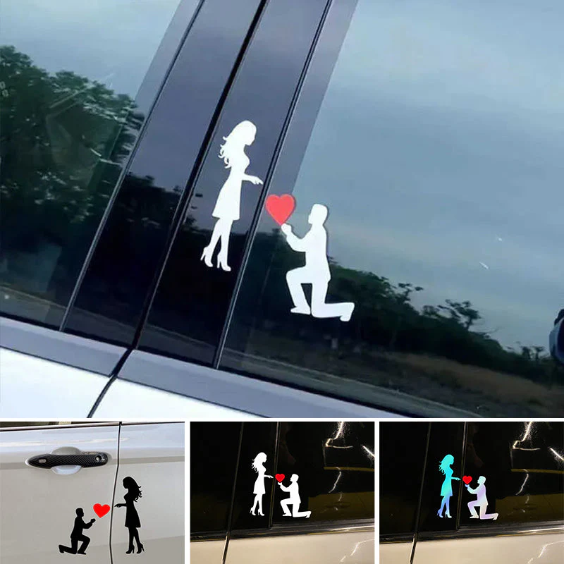 Koppelstickers Autosticker: Romantische Huwelijksaanzoekdecoratie - Image 25
