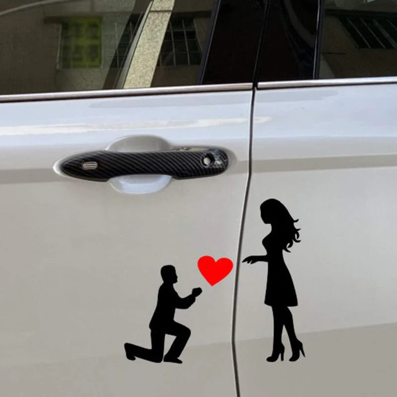 Koppelstickers Autosticker: Romantische Huwelijksaanzoekdecoratie - Image 4