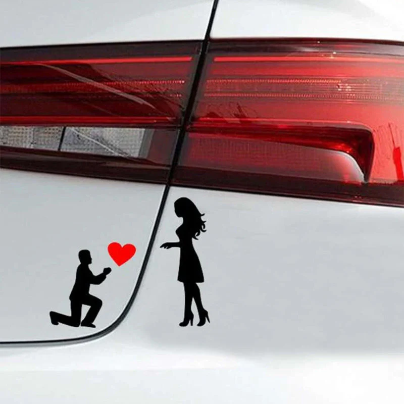 Koppelstickers Autosticker: Romantische Huwelijksaanzoekdecoratie - Image 5