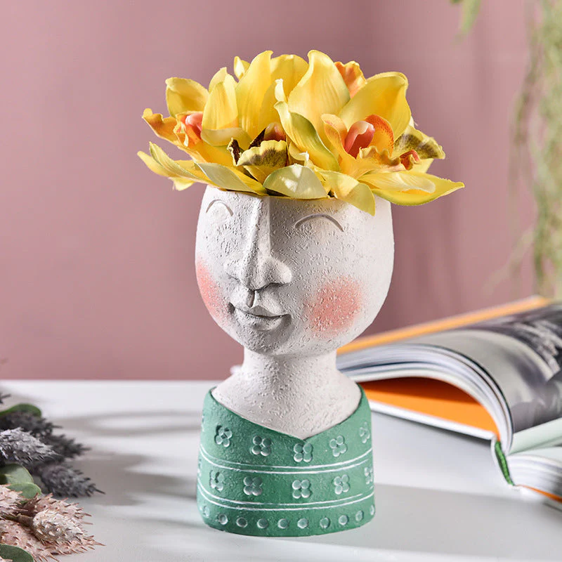 Kunst Portret Gezicht Plantenbak - Image 6