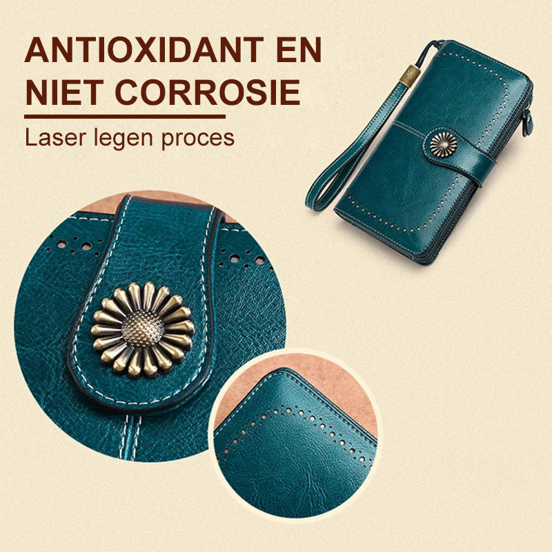 Lange retro telefoon portemonnee - Koe leer - Image 4