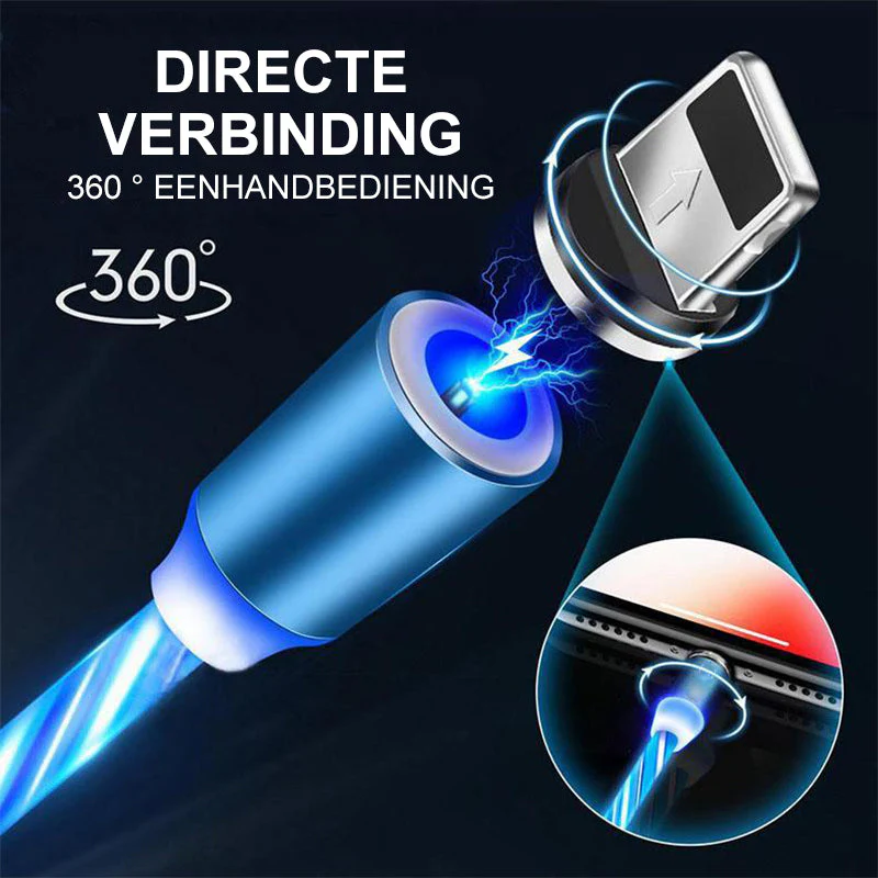 LED Magnetische 3 in 1 USB-oplaadkabel - Image 5