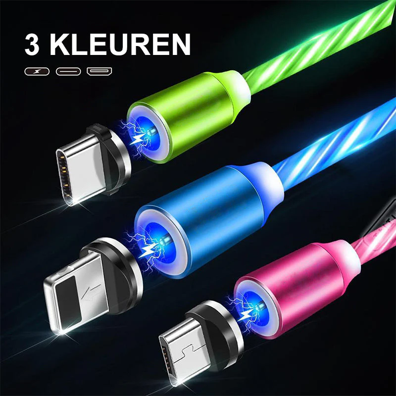 LED Magnetische 3 in 1 USB-oplaadkabel - Image 7
