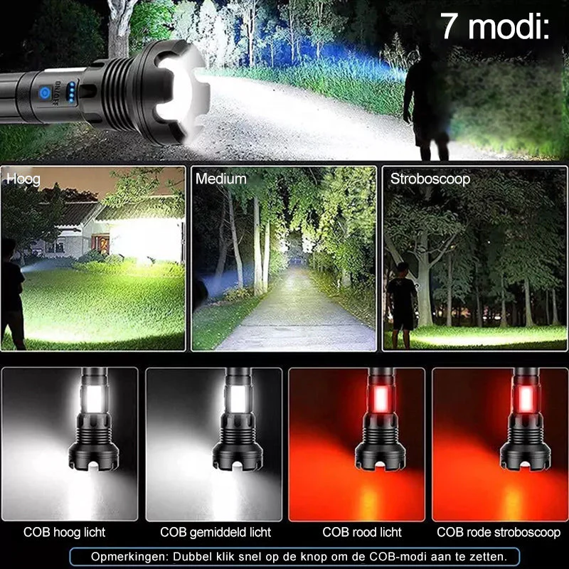 LED oplaadbare tactische laser zaklamp - Image 8