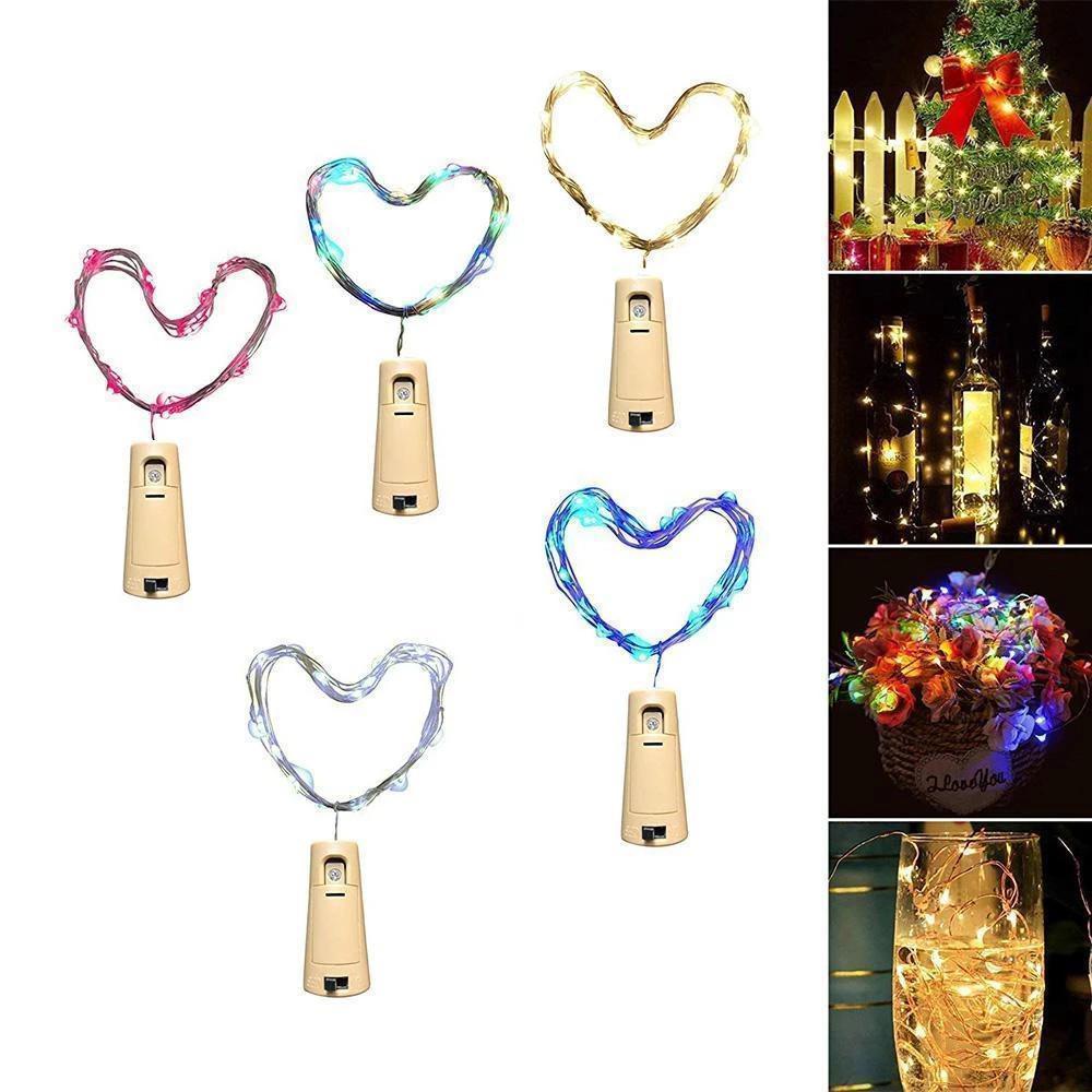 LED wijnfles lichten kurk nacht licht doe-het-zelf Decor Lift - 5/10 STKS - Image 12