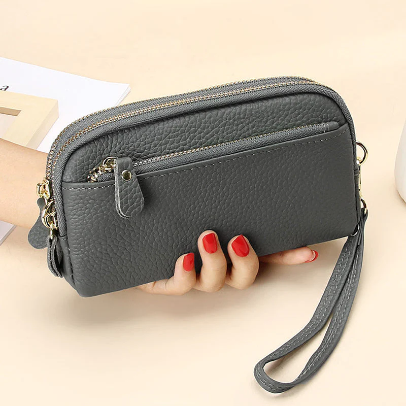 Leren lange clutch met grote capaciteit - Image 15