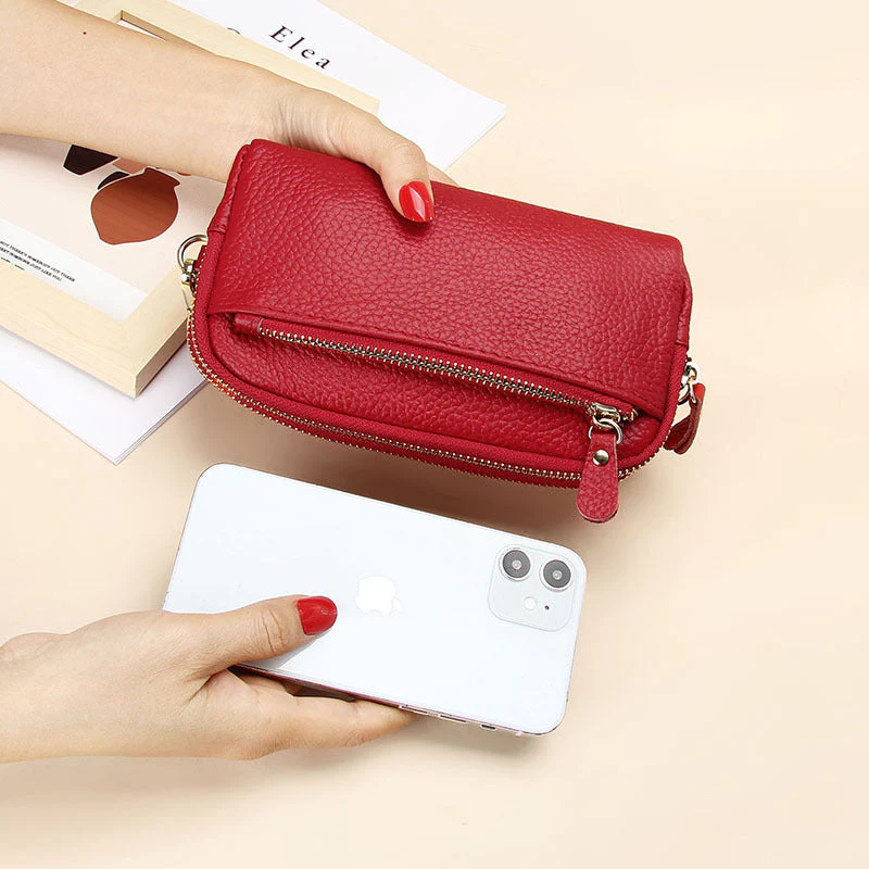 Leren lange clutch met grote capaciteit - Image 2