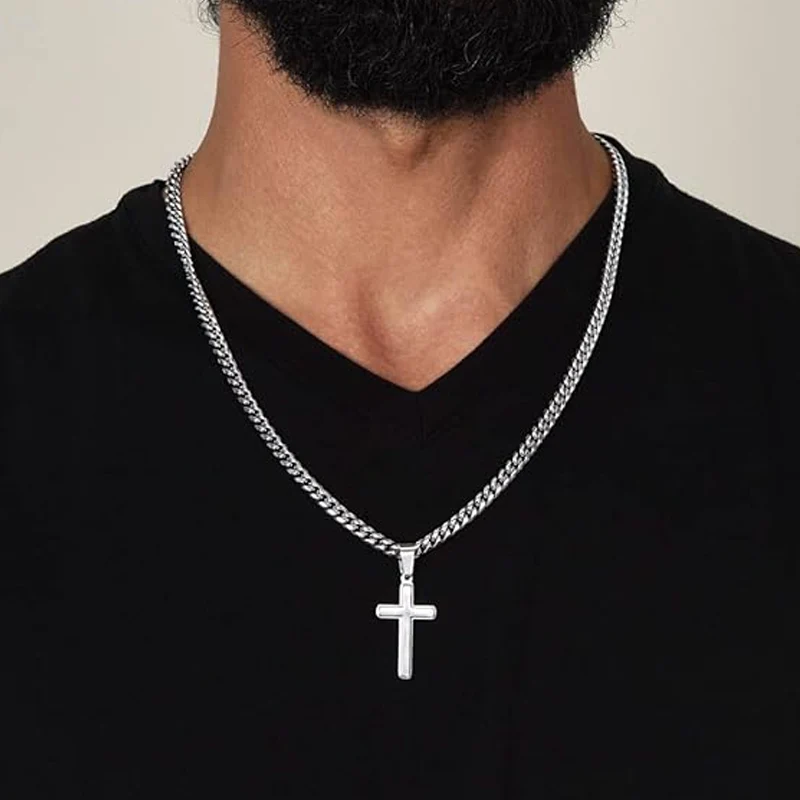 Liam – Herenketting met kruis hanger van roestvrij staal