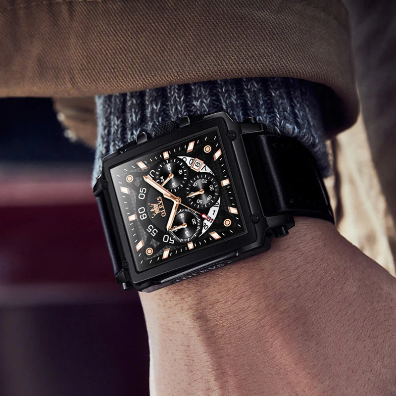 Lichtgevend Luxe Square Business Quartz horloge - Image 3