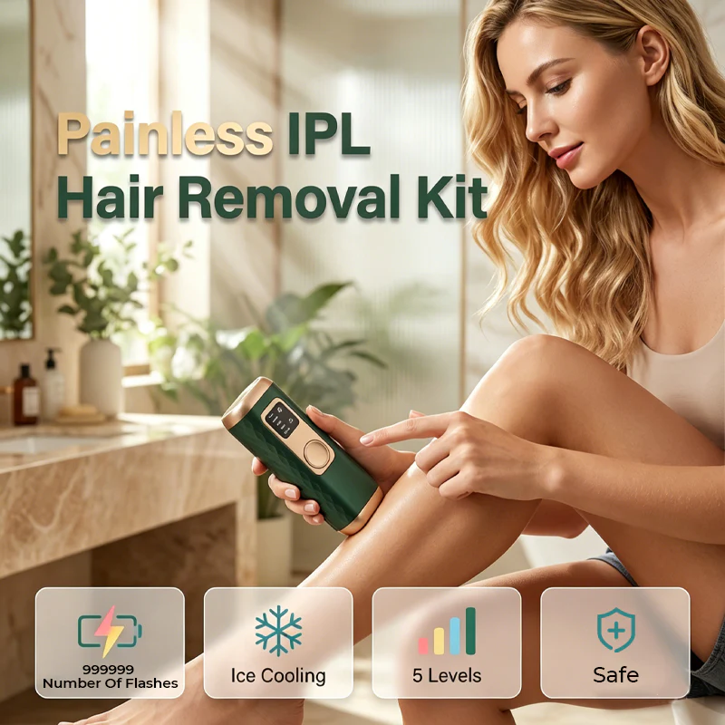 LuminaLuxe IPL Set — Koele Comfort, Zijdezachte Huid