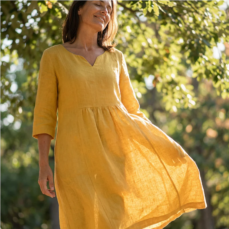 Luna – Ademend Midi Jurk | 50% KORTING - Image 2