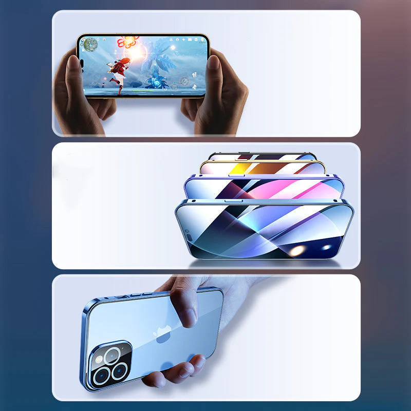 Magnetische dubbelzijdige telefoonhoes van gehard glas - Image 8