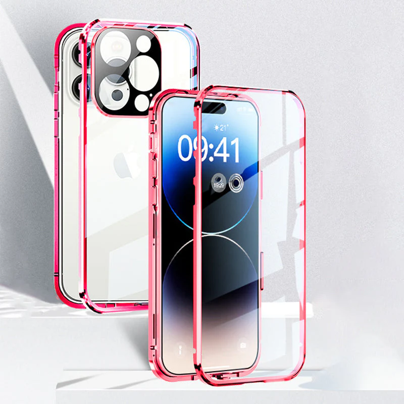 Magnetische dubbelzijdige telefoonhoes van gehard glas - Image 9