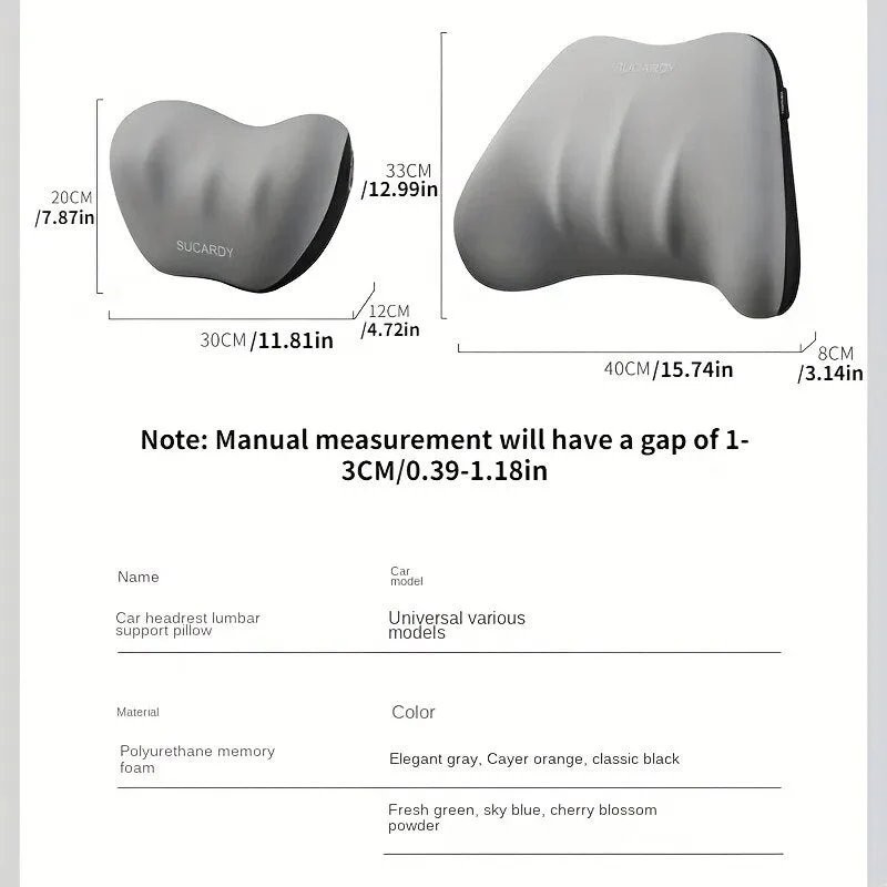 Manova™ Ergonomische hoofdsteun en lumbaalkussen voor autostoelen | 50% KORTING - Image 10