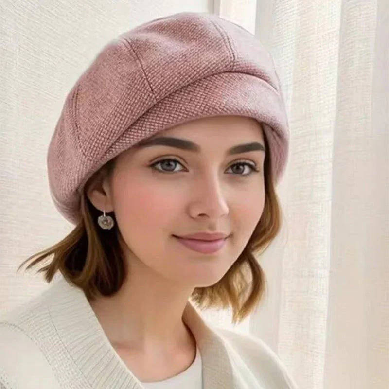Marie — Zachte Baret met Dambordrand | 50% KORTING - Image 2