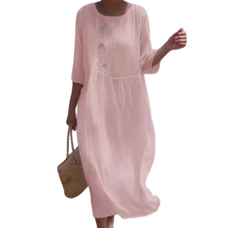 Maya – Casual midi-jurk met fijne borduursels - Image 13