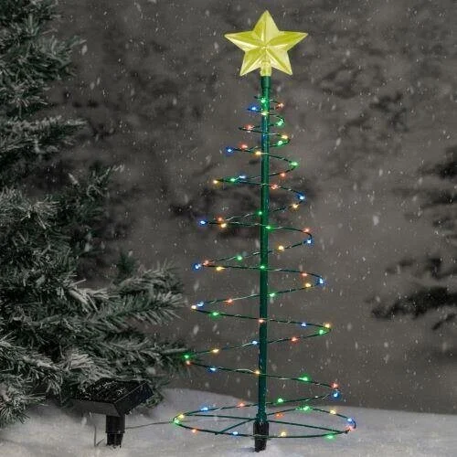 Metalen kerstboom op zonne-energie met sprookjesverlichting - Image 4
