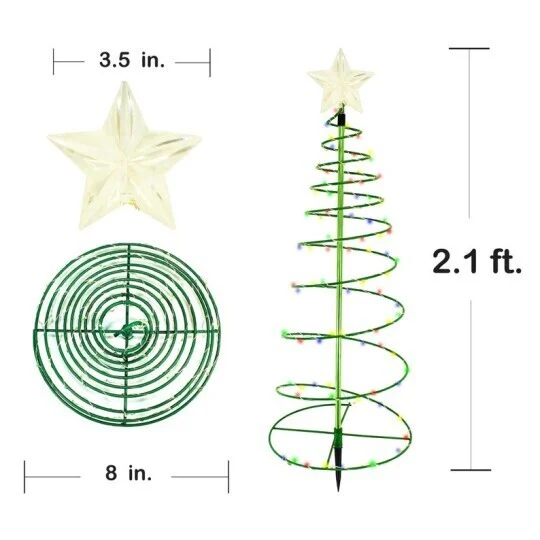 Metalen kerstboom op zonne-energie met sprookjesverlichting - Image 5