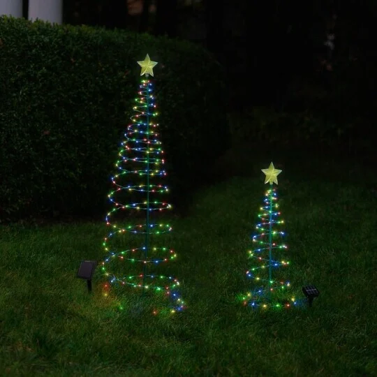 Metalen kerstboom op zonne-energie met sprookjesverlichting | 50% KORTING - Image 3