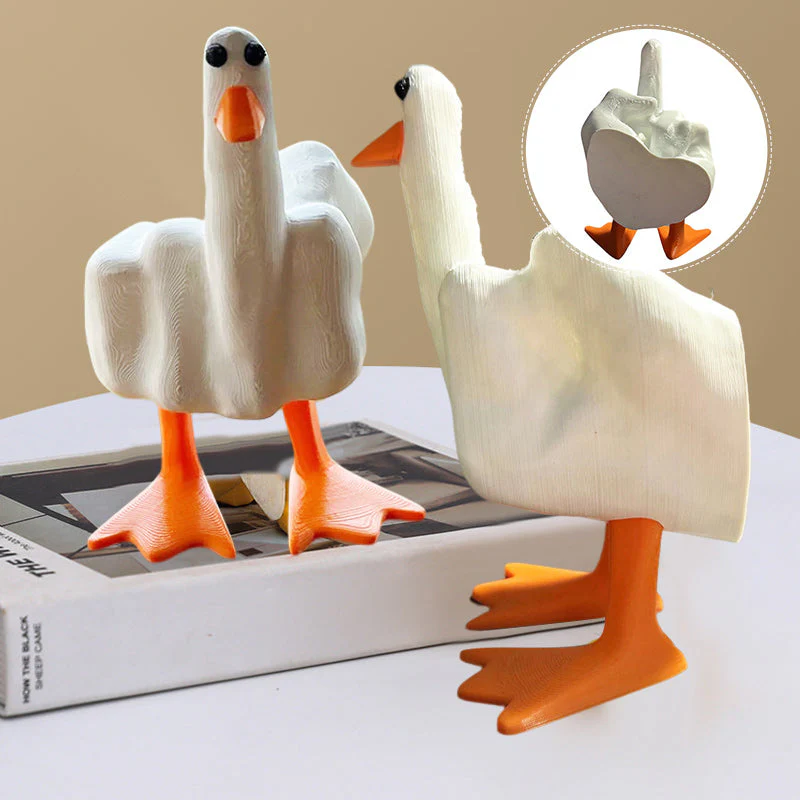 Middelvinger Eend Hars Ornament