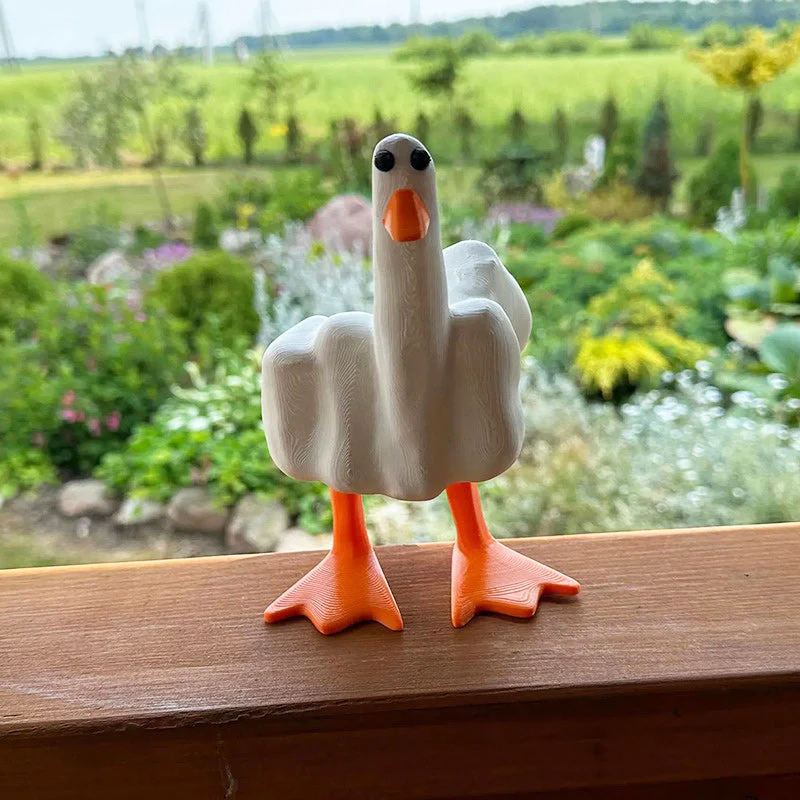 Middelvinger Eend Hars Ornament - Image 3